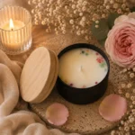 MarLou Wild Bloom - Sort krukke med blomsterlys