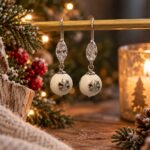MarLou Winter Glow - Sølv øreringe med julesten